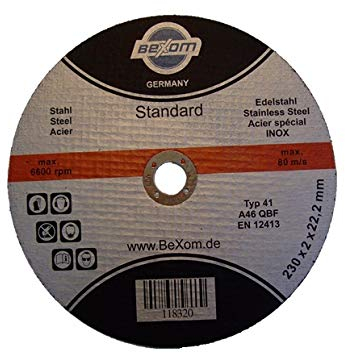 Olbrich-Industriebedarf Lot de 10 disques à tronçonner 230 x 2 mm en acier inoxydable et acier, métal, fer