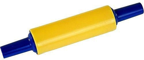 READY 2 LEARN Anthony Peters Dough Modelling Plastic Rolling Pin - 17.5cm length - Children - Yellow with blue handles, AP/358/DR