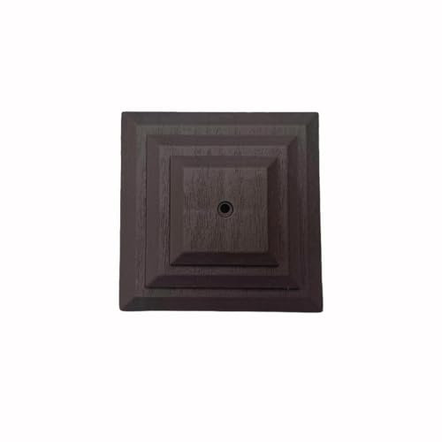 Linic Plastics Pack of 10 Plastic Fence Post Caps in Dark Brown to fit a 3 Square Fence Post, Rot Proof. (GT0044). UK Made. Free UK Postage