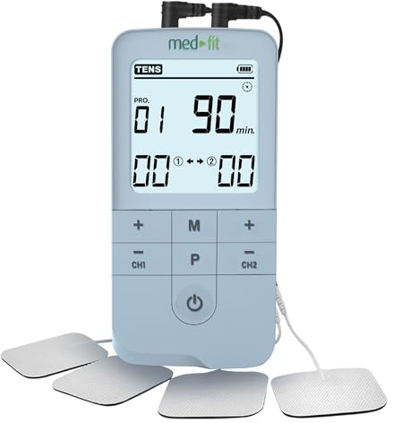 Med-Fit Digital EMS Electronic Sports Muscle Stimulator and Muscle Toning Machine also includes 12 pain relief programmes