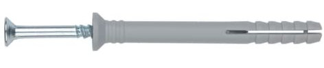 Index Fixing Systems TC-CA - Tasselli chiodabili preassemblati con vite filettata e testa svasata (rivestimento zincato, poliammide 6.6, 5 x 25 mm, diametro 5 mm