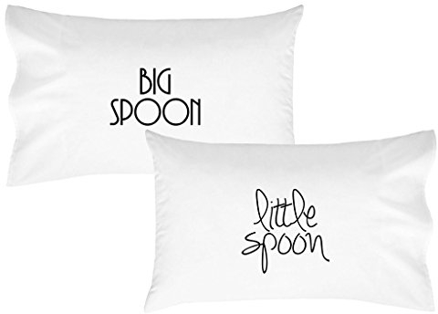 Oh, Susannah Big Spoon Little Spoon Pillow Cases for Couples, Weddings, Love Pillowcases, His and Hers Couples Pillow (Standard/Queen Size)