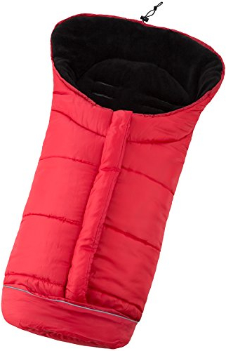 TecTake COPRIGAMBE SACCO IMBOTTITO A PELO UNIVERSALE PER PASSEGGINO PILE BIMBO - disponibile in diversi colori - (Rosso)
