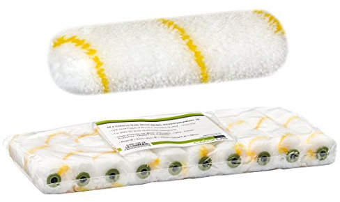 Colorus Farbroller Set 10 cm - 10x Profi Malerrolle – Malerwalze 12 mm Florhöhe spritzarm & fusselfrei – Farbwalze klein für Wandfarbe, Decke & Türen, für sauberen Farbauftrag