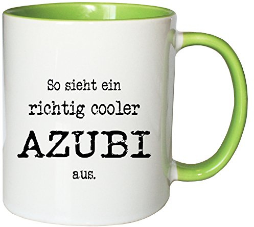Mister Merchandise Kaffeetasse Becher So Sieht EIN richtig Cooler Azubi
