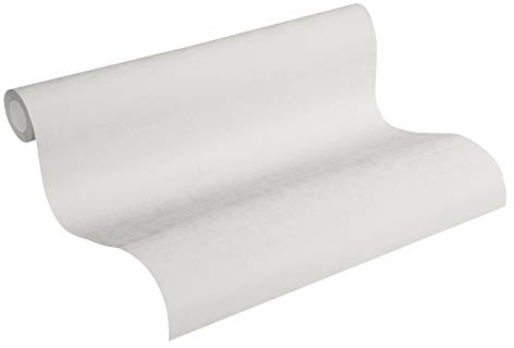 A.S. Création Unitapete Grau Beige Greige Maison Charme 305267 - Vliestapete Einfarbig - 10,05 m x 0,53 m Made in Germany