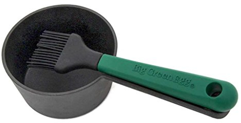 Big Green Egg Gusseisen Saucentopf mit Pinsel