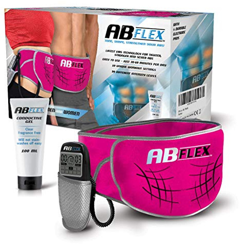 ABFLEX Ab Toning Belt and Ab Stimulator for Slender Toned Stomach Muscles, Remote for Quick and Easy Adjustments