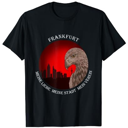 Frankfurt Adler Club Skyline - Liebe Stadt Verein - Fußball T-Shirt