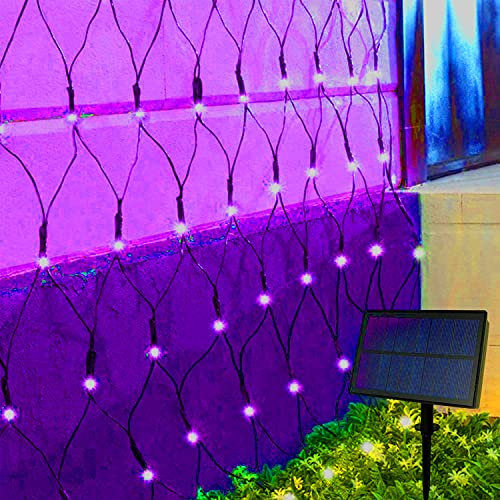 SUAVER Solares 100LED Guirnaldas Neta Luz 1.5x1.5M Impermeable de luz de Red Alimentado,Encendido/Apagado Automático Malla Cortina Luce de Iluminación para Decoración Interior Exterior