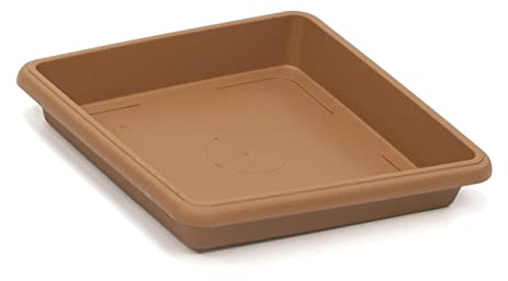 Tildenet Gardenware Untersetzer für Blumentöpfe, quadratisch, 27 cm, Terracotta, FPSQS23-T