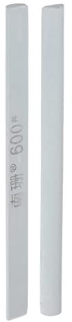 HARFINGTON 2pcs Sharpening Stones 600 Grit Half Round Green Silicon Carbide Knife Whetstone