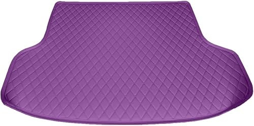 Custom Car Cargo Mat Boot Liner Waterproof Anti-Slip All Weather Protection Leather Material, Compatible with 95% Car Models Trunk Carpet Liners (Purple)