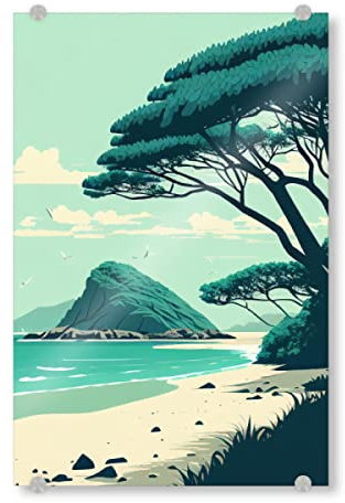 artboxONE Acrylglasbild 150x100 cm Natur Strand auf Jibei Island, Taiwan - Bild Strand jibei Island Meer