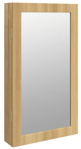 Armoire à bijoux avec miroir et éclairage LED mural