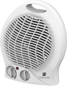 Straame Upright Portable Fan Heater with Variable Thermostat, 2 Heat Settings & Fan Mode Room Electric Heater, Easy to Use, Compact Design with Carry Handle Heater (Upright Fan Heater 2000 Watts)