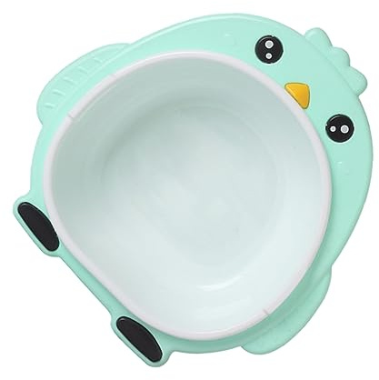 Abaodam Kompaktes Babywaschbecken Kunststoff Cartoon Waschbecken für Kinder Gesicht und Füße Waschen Platzsparend Babybad Zubehör