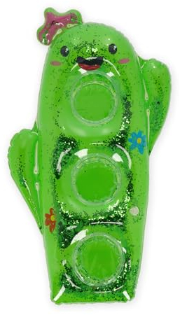 Legami - Portabibite Galleggiante, Porta Bicchieri Gonfiabile, Portabevande Galleggiante da Mare Piscina, Vero Relax per Aperitivi e Merende a Bordo Piscina, Fino a 3 Bevande, 33 x 50 x 6 cm, Cactus