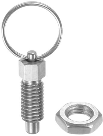 QUARKZMAN Pasador de Resorte con Anillo de Tracción Tamaño de Rosca 5/16˝-18 Longitud de Rosca 0.63 Cabeza Plana Acero Inoxidable Pasador Retráctil No Bloqueable