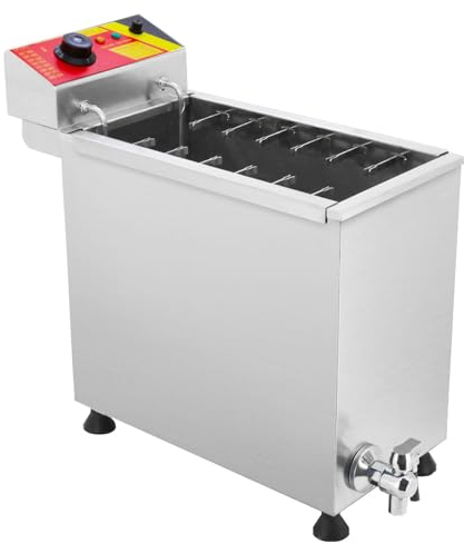 Hydravex Friggitrice per Bastoncini di Hot Dog al Formaggio 3000W, friggitrice elettrica Commerciale da 25 l/6,6 Gal per Ristorante, Negozio, casa, friggitrice Automatica per Cani di Mais Caldo