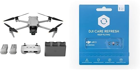 dji Air 3 Fly More Combo mit Fernsteuerung DJI RC-N2, Drohne mit Kamera für Erwachsene, 4K HDR, 2 Primärkameras