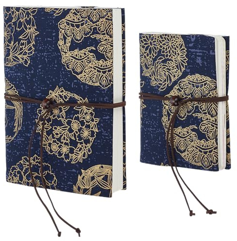WEBEEDY 2 Stk. Stoffbuchumschlag Waschbarer Buchschutz Vintage Blumen Verstellbarer Buchumschlag Weicher Einband Bücher Für A5 & A6 Hardcover Taschenbuch Zurück Zur Schulsachen Buchliebhaber Geschenke