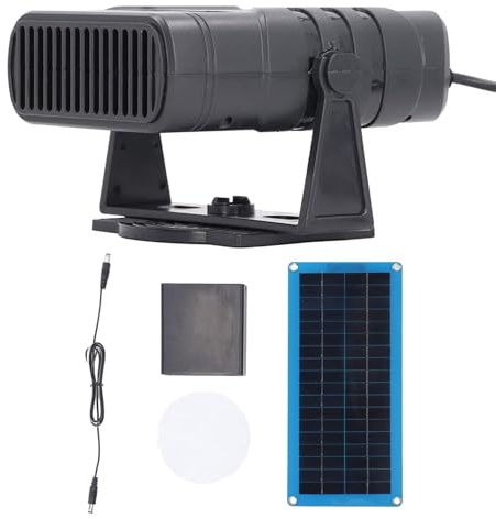 Solar Panel Greenhouse Heater Kit,30W Winter Poultry Warmer Coop Heater | Windshield Defogger, Solar Power Kit for Winter Car Pet House
