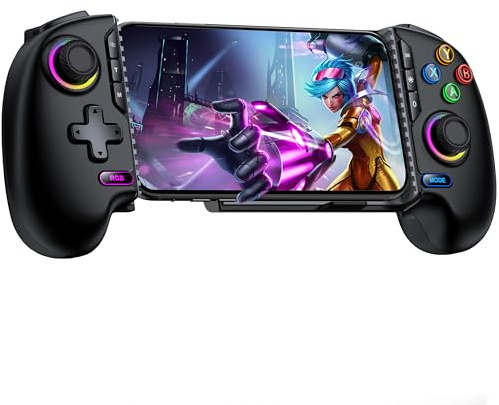 HELLCOOL Wireless Handy Controller, Handheld Smartphone Controller mit Hall Joysticks für Android/iphone, kompatibel mit Xbox Cloud/Steam Link/GeForce Now/MFi Apple Arcade