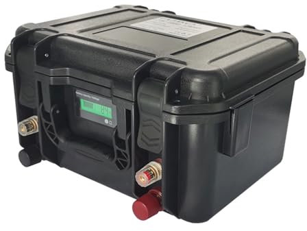 HJGHY 12.8V Outdoor Thruster Lithium Battery 12V 60AH 100AH Outdoor Portable RV Lithium Iron Phosphate Battery for Electric Boat Motor Fishing Boat Propeller Marine,12.8V,100Ah