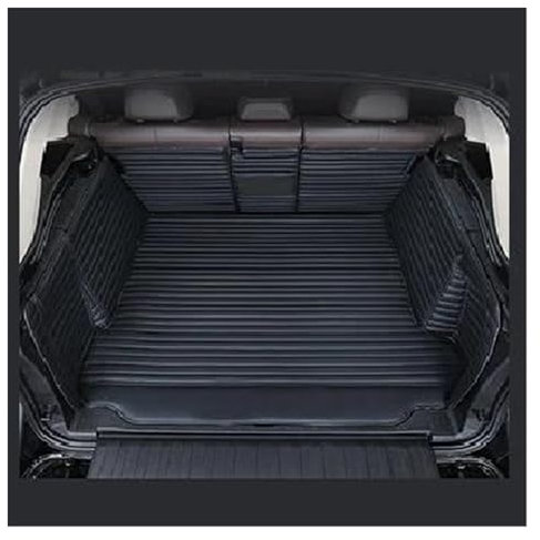 NYSQOFMB Voiture Coffre Tapis pour Hyundai pour Santa pour Fe pour Maxcruz 2019 2020 Doublure Coffre en Cuir Tapis Coffre Voiture Tapis de Coffre Auto(Tout Noir)