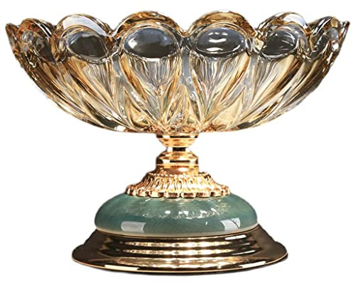 JYARZ Bread Basket Vegetable Rack Glass Fruit Bowl, Elegant Fruit Dish Fruit Basket, Fruit Dessert Candy Plate Storage Holder for Kitchen Counter Home Decor Decorative Fruit