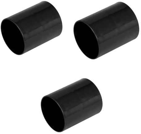 PVC Pipe Coupling, 40mm, Black, Solvent Weld Waste Fitting, Pack of 3