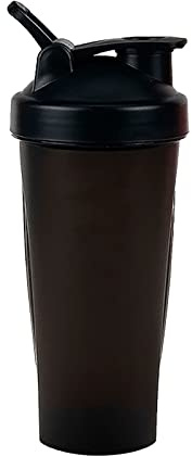 Bouteille shaker de protéines anti-fuite de 600 ml avec poignée, capacité de 700 ml, design à large goulot, portable pour salle de sport, voyage, blanc/noir/bleu/orange