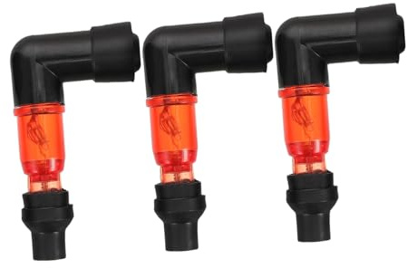 ABOOFAN 3 Capuchons de Bougie D'allumage à 90°, pour Moto et Scooter Polyvalents, Alliage et Plastique, Protection de Bougie, Remplacement 50cc-250cc