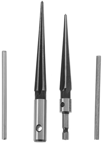 Genérico Escariador Cónico Manual de Acero Mango Hexagonal 2 Piezas 3-13 MM Herramienta para Agrandar y Agujeros Madera y Plástico Diseño Estriado para Limpieza y Color Aleatorio