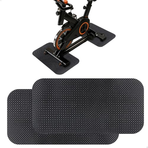 Lot de 2 Tapis Protection Sol pour Appareils de Fitness et Vélos d'Appartement, Tapis de Protection de Sol, Tapis Home Trainer pour Tapis de Course/Tapis de Marche/Banc de Musculation 63.5 x 30cm