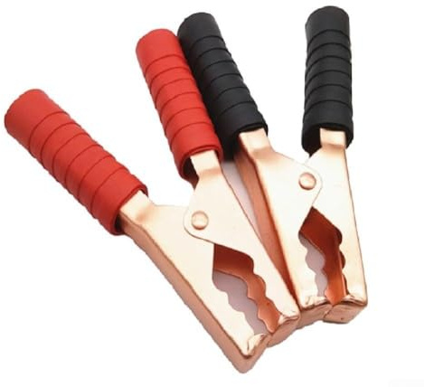 200A Heavy Duty Battery Clamps 140mm for Car, Copper Plated Alloy for Clips with Red Black Leads for Jump Starting and Automotive Use（2pcs）