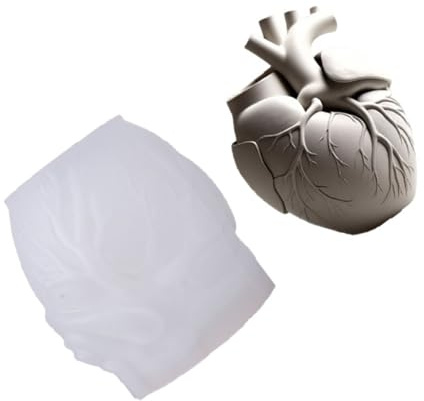 Molde de silicona para macetas, diseño de corazón, herramienta de manualidades, textura de silicona, adecuado para hacer joyas de resina, molde de maceta en forma de corazón