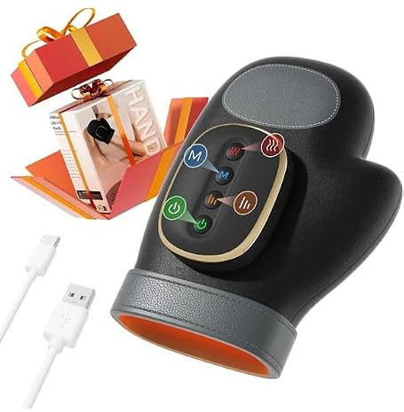 GALAKSIOZ Cordless Hand Massager for Arthritis and Carpal Tunnel, Updated Bigger Electric Hand Massager with Heat and Compression,Wrist, Finger Massage,Gifts for Women,Men (Black)