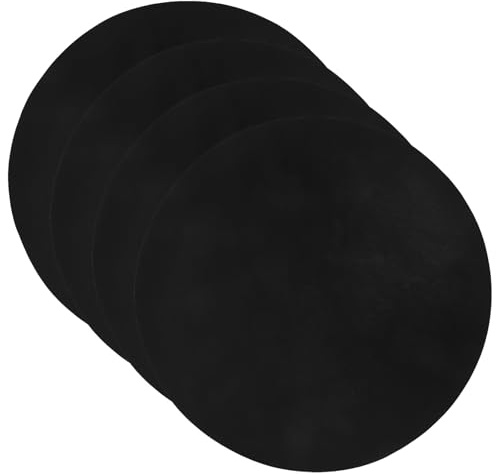 KICHOUSE Lot de 4 tapis de cuisson pour barbecue : tapis antiadhésif, résistant à la chaleur et réutilisable ; diamètre : 14,5 cm ; compatible lave-vaisselle.