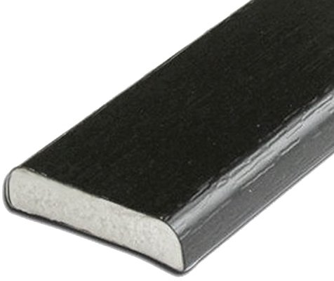 Window and Door Architrave Plastic Trim D Section Black Ash 28mm - 5 Metre
