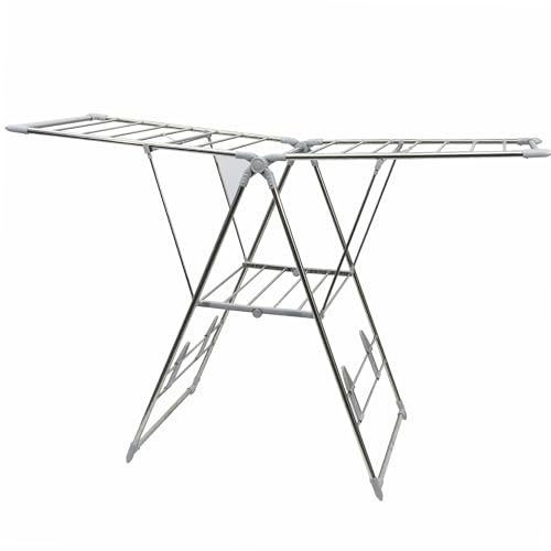 WERKA PRO Séchoir à Linge Pliable Inox Intérieur et Extérieur 18 Mètres | Acier, pliable, usage extérieur et intérieur, maison, usage intérieur et extérieur, tubes ø 9 mm, réf. 8304, poids 2,48 kg