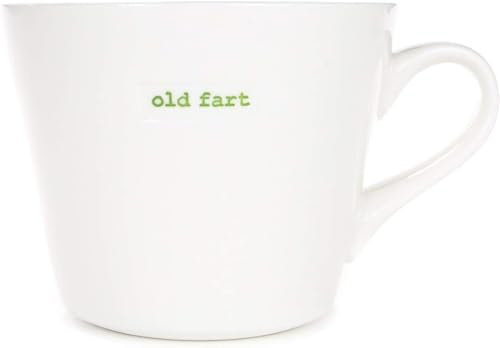 Keith Brymer Jones - Gamme Word – Tasse standard en céramique blanche – Old Fart – 350 ml – Boîte cadeau
