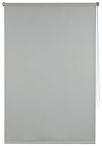 EUGAD Verdunklungsrollo ohne Bohren Thermorollo Klemmfix Seitenzugrollo mit gleichfarbige Zubehör und Beschichtung, Sonnen-, Sicht-Schutz usw. Klemmrollo für Fenster & Türen, Grau 85x160 cm