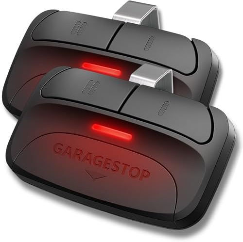 2X Universal Garage Door Opener Remote – Replacement for LiftMaster, Chamberlain, Genie, Craftsman, Linear – Works with 375LM, 375UT, KLIK1U – Learn Button & DIP Switch – Operates 2 Doors/Gates