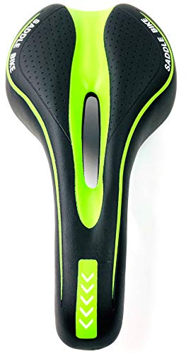 Hallenwerk - Gel Fahrradsitz Fahrradsattel Fahrrad Bike Sattel Radsattel Mountainbike Tourensattel MTB Atmungsaktiv Ergonomisch jurfahr (Grün & Schwarz)