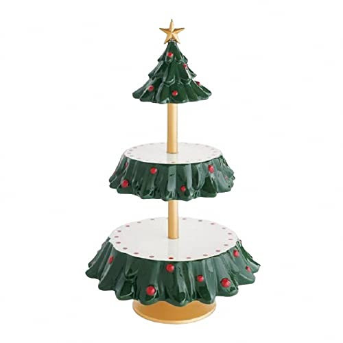 MAOTN Support de gâteau de Dessert d'arbre de noël à 3 étages, psupport à ​étages Plats de Service décoratif, présentoir de Serveur de Nourriture de jourde noël de fête,Style1,Size