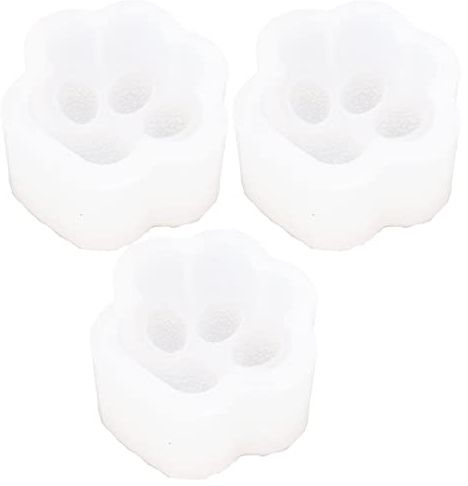 3 Stücke Katzenpfote Silikonform Harz Gießformen Hohe Elastizität Silikon Katzenpfote Weit Verbreitete Silikon Backform für Halskette Schlüsselanhänger DIY
