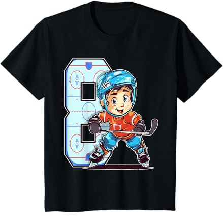 Compleanno Hockey su ghiaccio - 8 anni ragazzo - 8° compleanno Maglietta