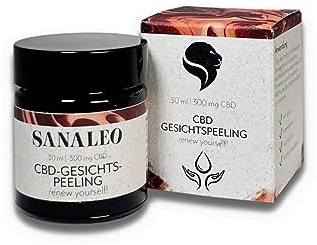 CBD-Gesichtspeeling 30ml | SANALEO | Intensive Reinigung mit Vulkansand - revitalisiere deine Haut! | Pflege & Revitalisierung mit CBD!